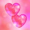 Valentine\'s Day card with precious heart on light effect background.