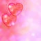 Valentine\'s Day card with precious heart on light effect background.