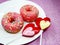 Valentine`s day chocolate donuts heart lollipop sweet food desse