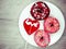 Valentine`s day chocolate donuts heart lollipop sweet food desse