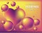 Valentine`s day colorful abstract background with heart and bright spheres