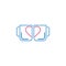 Valentine`s day, cups, heart icon. Can be used for web, logo, mobile app, UI, UX