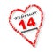 Valentine`s Day, February 14th, calendar - heart isolated