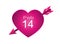 Valentine\'s Day February fourteen icon