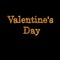 Valentine`s Day. Fiery lettering on a black background
