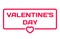 Valentine`s Day flat icon. 14 februery dialog bubble heart stamp