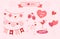 Valentine`s Day Flat Icon Decorative collection, celebration banners