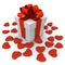 Valentine\'s Day gift box with small hearts