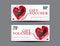 Valentine`s Day Gift Voucher template layout, business flyer design, certificate, coupon