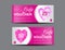 Valentine`s Day Gift Voucher template layout, business flyer design, certificate, coupon