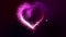 Valentine`s day glowing red and pink bright particle heart