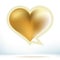 Valentine\'s day gold speech bubble. + EPS8