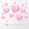 Valentine\'s day greeting card with Paper Heart. Template for des