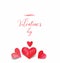 Valentine`s Day greeting card. Watercolor hearts