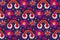 Valentine's Day groovy retro 70s seamless pattern. Love and peace endless texture. Backdrop. vector illustration