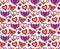 Valentine's Day groovy retro 70s seamless pattern. Love and peace endless texture. Backdrop. vector illustration