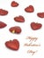 Valentine\'s day heart decor on white