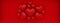 Valentine`s day heart on red background. Minimal valentine, mother`s day, marriage and love concept. Top view