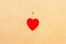 Valentine\'s day heart on wooden background