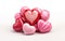 Valentine\\\'s Day hearts sweet candy Isolated on pure white background