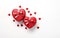 Valentine\\\'s Day hearts sweet candy Isolated on pure white background