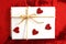 Valentine`s Day Letters and Envelopes with Bow and Red Heart Sti