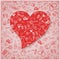 Valentine`s Day love - Hearts - Doodles collection