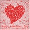 Valentine`s Day love - Hearts - Doodles collection