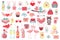 Valentine\\\'s Day love symbols big set. Kit of love icons