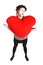 Valentine\'s day mime portrait