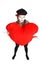 Valentine\'s day mime portrait