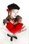 Valentine\'s day mime portrait