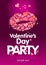 Valentine`s Day Party design template.
