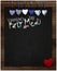 Valentine\'s Day Party Menu Chalkboard Blue and Red Gingham Love