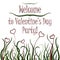 Valentine`s day party welcome vector card