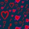 Valentine`s day pattern with cupid`s arrows in hearts. Vector illustration concept stupid cupid hunting