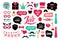 Valentine`s Day photo booth props photobooth set