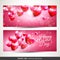 Valentine\'s Day pink banners