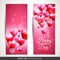 Valentine\'s Day pink banners