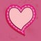 Valentine\'s day pink heart bubble.