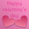 Valentine`s day pink traditional heart abstract 3D vector