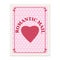 Valentine s day postage stamp, for postcard, mail envelope. Heart, Romantic Mail, retro, vintage, vector, isolated