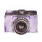 Valentine`s day, purple camera