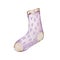 Valentine`s day, purple sock with hearts