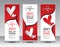 Valentine`s day  Roll Up banner design, happy, valentine`s day Roll Up Banner template, Sale banner stand or flag design, standee