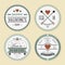 Valentine\'s day and romantic badges set