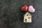 Valentine`s day or romantic living family with love house with c