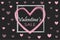 Valentine`s day sale background. Holiday black and pink style card design concept