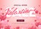 Valentine`s day sale banner design template. Valentines day sale poster.