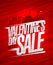 Valentine`s day sale banner mockup